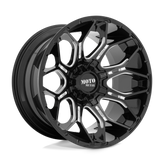 Moto Metal - MO808 SNIPER - Black - GLOSS BLACK MILLED - 20" x 9", 0 Offset, 5x139.7, 150 (Bolt Pattern), 110.1mm HUB