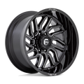 Fuel - D807 HURRICANE - Black - GLOSS BLACK MILLED - 20" x 9", 20 Offset, 8x165.1 (Bolt Pattern), 125.1mm HUB