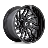 Fuel - D807 HURRICANE - Black - GLOSS BLACK MILLED - 20" x 9", 20 Offset, 8x165.1 (Bolt Pattern), 125.1mm HUB