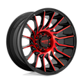 Moto Metal - MO807 - Black - GLOSS BLACK MACHINED WITH RED TINT - 20" x 10", -18 Offset, 6x139.7 (Bolt Pattern), 106.1mm HUB