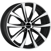 Mak Wheels - WOLF - Black - BLACK MIRROR - 19" x 7.5", 35 Offset, 5x114.3 (Bolt Pattern), 76mm HUB