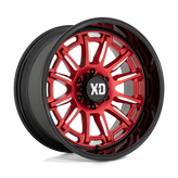 XD Series - XD865 PHOENIX - CANDY RED MILLED WITH BLACK LIP - 20" x 9", 18 Offset, 6x114.3 (Bolt Pattern), 66.1mm HUB