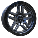 Envy Wheels - FFT-9 - Black - LIQUID METAL / GLOSS BLACK BEADLOCK - 20" x 8.5", 25 Offset, 6x135 (Bolt Pattern), 87.1mm HUB