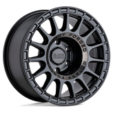 Black Rhino - SANDSTORM - Black - SEMI GLOSS BLACK WITH MACHINED DARK TINT RING - 17" x 8", 10 Offset, 5x114.3 (Bolt Pattern), 76.1mm HUB