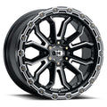 Vision Wheel Off-Road - 405 KORUPT - Black - Gloss Black Milled Spoke - 16" x 8", 0 Offset, 5x139.7 (Bolt Pattern), 110mm HUB