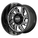 Moto Metal - MO997 HURRICANE - Black - GLOSS BLACK MILLED - RIGHT DIRECTIONAL - 22" x 12", -44 Offset, 5x127 (Bolt Pattern), 71.5mm HUB