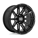 XD Series - XD847 OUTBREAK - Black - GLOSS BLACK MILLED - 18" x 9", 0 Offset, 8x165.1 (Bolt Pattern), 125.1mm HUB