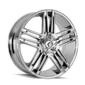 Kraze Wheels - HELLA - Chrome - CHROME - 22" x 8.5", 40 Offset, 5x114.3, 120.65 (Bolt Pattern), 74.1mm HUB