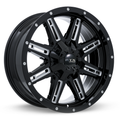 RTX Wheels - Ravine - Black - Black Milled - 18" x 9", 10 Offset, 6x135, 139.7 (Bolt Pattern), 87.1mm HUB