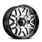 American Truxx - GRIND - Black - GLOSS BLACK/MACHINED - 20" x 9", -12 Offset, 8x165.1 (Bolt Pattern), 125.2mm HUB