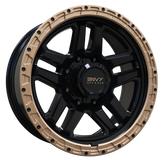 Envy Wheels - FFT-9 - Black - GLOSS BLACK / GLOSS BRONZE BEADLOCK - 20" x 8.5", 18 Offset, 8x165.1 (Bolt Pattern), 121.5mm HUB