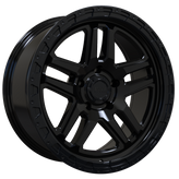 Envy Wheels - FFT-9 - Black - GLOSS BLACK - 18" x 8", 35 Offset, 5x127 (Bolt Pattern), 71.6mm HUB