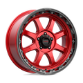 KMC Wheels - KM548 CHASE - CANDY RED WITH BLACK LIP - 20" x 9", 18 Offset, 5x127 (Bolt Pattern), 71.5mm HUB