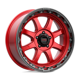 KMC Wheels - KM548 CHASE - CANDY RED WITH BLACK LIP - 20" x 9", 18 Offset, 5x127 (Bolt Pattern), 71.5mm HUB