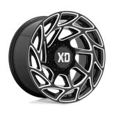 XD Series - XD860 ONSLAUGHT - Black - GLOSS BLACK MILLED - 20" x 10", -18 Offset, 8x165.1 (Bolt Pattern), 125.1mm HUB
