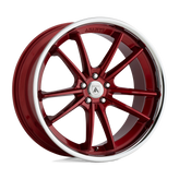 Asanti Black - ABL-23 SIGMA - CANDY RED WITH CHROME LIP - 20" x 10.5", 38 Offset, 5x114.3 (Bolt Pattern), 72.6mm HUB