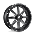 Fuel UTV - D538 MAVERICK - Black - MATTE BLACK MILLED - 20" x 7", 13 Offset, 4x156 (Bolt Pattern), 132mm HUB