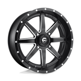 Fuel UTV - D538 MAVERICK - Black - MATTE BLACK MILLED - 20" x 7", 13 Offset, 4x156 (Bolt Pattern), 132mm HUB