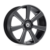 Asanti Black - ABL-15 APOLLO - Black - SATIN BLACK MILLED - 26" x 10", 15 Offset, 6x139.7 (Bolt Pattern), 106.1mm HUB