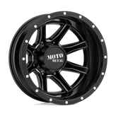 Moto Metal - MO995 - Black - SATIN BLACK MILLED - 17" x 6.5", -155 Offset, 8x200 (Bolt Pattern), 142mm HUB