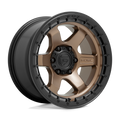 Fuel - D751 BLOCK - Bronze - MATTE BRONZE WITH BLACK RING - 18" x 9", -12 Offset, 6x139.7 (Bolt Pattern), 106.1mm HUB