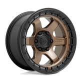 Fuel - D751 BLOCK - Bronze - MATTE BRONZE WITH BLACK RING - 18" x 9", -12 Offset, 6x139.7 (Bolt Pattern), 106.1mm HUB