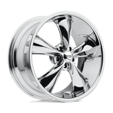 Foose - F105 LEGEND - Polished - CHROME PLATED - 20" x 10", 1 Offset, 5x127 (Bolt Pattern), 78.1mm HUB