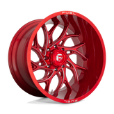 Fuel - D742 RUNNER - CANDY RED MILLED - 24" x 14", -75 Offset, 6x139.7 (Bolt Pattern), 106.1mm HUB