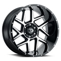 Vision Wheel Off-Road - 360 SLIVER - Black - Gloss Black Machined Face - 20" x 10", -25 Offset, 5x150 (Bolt Pattern), 110.2mm HUB