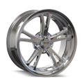 Ridler - 606 - Chrome - CHROME - 17" x 8", 0 Offset, 5x120.65 (Bolt Pattern), 83.8mm HUB