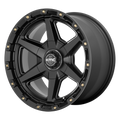 KMC Wheels - KM101 TEMPO - Black - SATIN BLACK - 17" x 9", -12 Offset, 5x127, 139.7 (Bolt Pattern), 78.1mm HUB