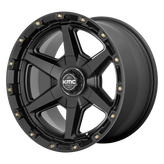KMC Wheels - KM101 TEMPO - Black - SATIN BLACK - 17" x 9", -12 Offset, 5x127, 139.7 (Bolt Pattern), 78.1mm HUB