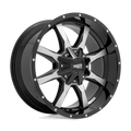 Moto Metal - MO970 - Black - GLOSS BLACK MACHINED FACE - 18" x 9", 18 Offset, 8x180 (Bolt Pattern), 124.2mm HUB