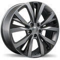 Replika - R201 - Gunmetal - Matte Gunmetal with Matte Black Inserts - 20" x 8.5", 45 Offset, 5x108 (Bolt Pattern), 63.4mm HUB