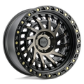 Black Rhino - SHREDDER - Black - MATTE BLACK WITH MACHINED DARK TINT - 17" x 9", 0 Offset, 6x135 (Bolt Pattern), 87.1mm HUB