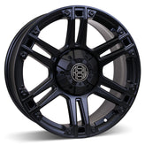 RSSW - Krawler - Black - Matte Black - 20" x 8", 20 Offset, 8x170 (Bolt Pattern), 124.9mm HUB