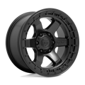 Fuel - D750 BLOCK - Black - MATTE BLACK WITH BLACK RING - 18" x 9", -12 Offset, 5x127 (Bolt Pattern), 71.5mm HUB