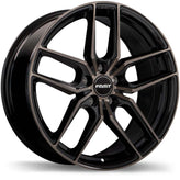 Fast Wheels - Aristo - Black - Gloss Black with Machined Face and Smoked Clear - 19" x 8.5", 40 Offset, 5x120 (Bolt Pattern), 74.1mm HUB