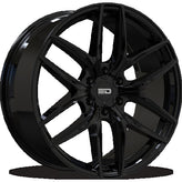 Euro Design - Forza 6 - Black - Gloss Black - 20" x 9", 25 Offset, 6x135 (Bolt Pattern), 87.1mm HUB