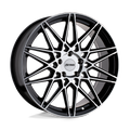 Petrol Wheels - P3C - Black - GLOSS BLACK WITH MACHINED FACE - 18" x 8", 40 Offset, 5x112 (Bolt Pattern), 66.6mm HUB