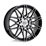 Petrol Wheels - P3C - Black - GLOSS BLACK WITH MACHINED FACE - 18" x 8", 40 Offset, 5x112 (Bolt Pattern), 66.6mm HUB
