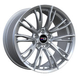 Euro Design - Venice - Silver - Silver - 18" x 8", 35 Offset, 5x120 (Bolt Pattern), 72.6mm HUB