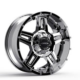 KranK Off-road - Hammer - Chrome - Chrome - 18" x 9", 18 Offset, 8x180 (Bolt Pattern), 124.4mm HUB