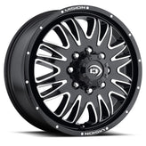 Vision Wheel HD - 401 RIVAL - Black - Gloss Black Machined Face - 20" x 8.25", 105_5 Offset, 8x165.1 (Bolt Pattern), 121.4mm HUB