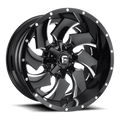 Fuel - D240 CLEAVER - Polished - CHROME PLATED GLOSS BLACK LIP - 20" x 10", -19 Offset, 6x135, 139.7 (Bolt Pattern), 106.1mm HUB