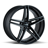 Touren - TR73 - Black - GLOSS BLACK/MILLED SPOKES - 20" x 8.5", 35 Offset, 5x108 (Bolt Pattern), 63.4mm HUB