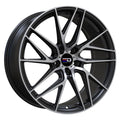 Euro Design - Tech - Black - Matte Black Machined - 18" x 8", 35 Offset, 5x112 (Bolt Pattern), 66.7mm HUB