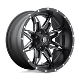 Fuel - D567 LETHAL - Black - MATTE BLACK MILLED - 15" x 10", -43 Offset, 6x139.7 (Bolt Pattern), 108mm HUB