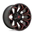 Fuel - D787 ASSAULT - Black - MATTE BLACK RED MILLED - 17" x 9", 2 Offset, 6x135, 139.7 (Bolt Pattern), 106.1mm HUB