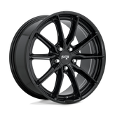 Niche - M240 RAINIER - Black - Gloss Black - 18" x 8", 42 Offset, 5x112 (Bolt Pattern), 66.6mm HUB